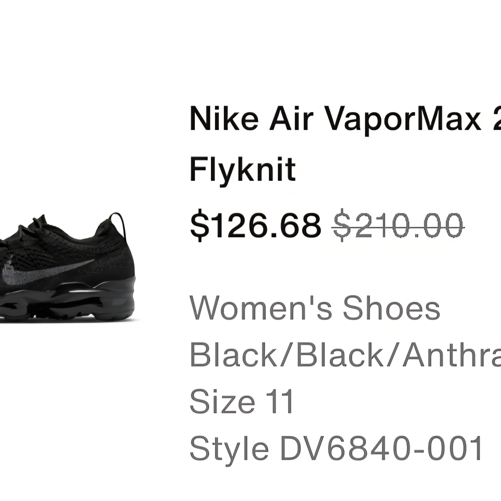 Nike Air VaporMax 2023 Flyknit Women's Sneakers - Black